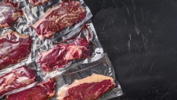 Vacuum Sealed Meat in the Freezer